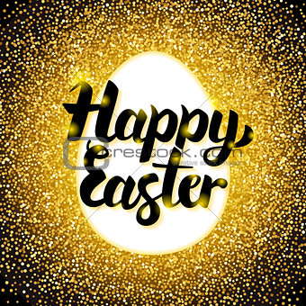 Happy Easter Gold Greeting