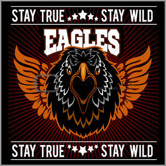 Eagle head logo Template, Hawk mascot graphic