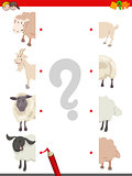 match the halves of sheep