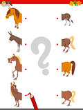 match the halves of horses