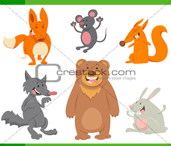 cute animals cartoon set