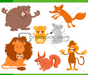 cute animal characters set
