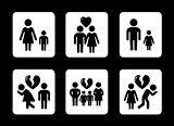 family relationships concept icons