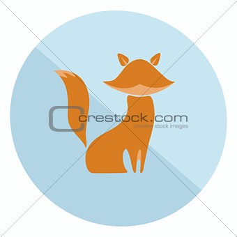 Flat fox icon