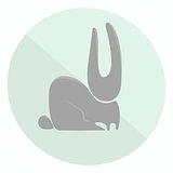 Flat rabbit icon