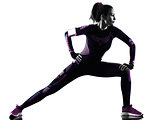 woman runner running jogger jogging isolated silhouette shadow