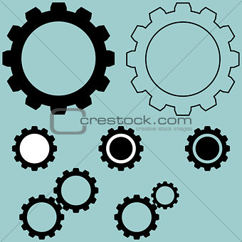 The black different simple gear.