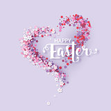 Easter background with frame flowers