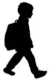 a school boy going to school