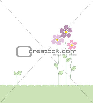 Flowers with leaves