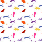 Cats. seamless baby background with colour cats.