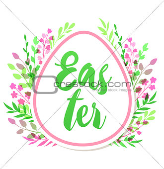 Floral card for Easter 
