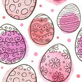 Pink Easter seamless pattern