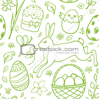 Hand drawn Easter pattern