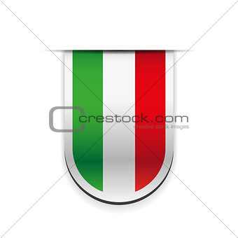 Italy flag ribbon vector