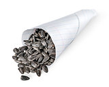 Sunflower seeds in paper packet