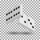Items to play dominoes isometric, vector illustration.