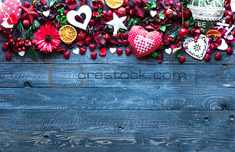 Valentine's Day Background with love themed elements