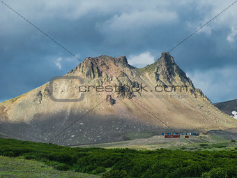 Panorama view to Camel mountain, Kamchatka peninsula, Russia