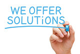 We Offer Solutions Blue Marker
