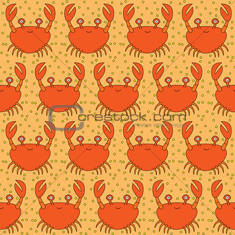 Seamless crabs pattern