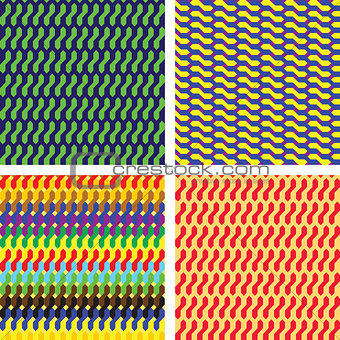 Four different geometric patterns