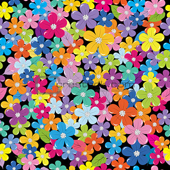 Multicolored floral background
