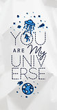 Poster my universe crumpled