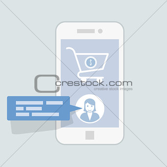  Site chat online prompter message service interface - shopping 