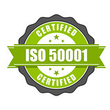 ISO 50001 standard certificate badge - Energy management