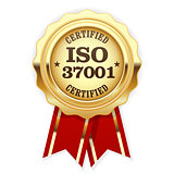 ISO 37001 standard certified rosette - Anti-bribery management s