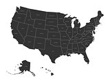 Map of USA with state names