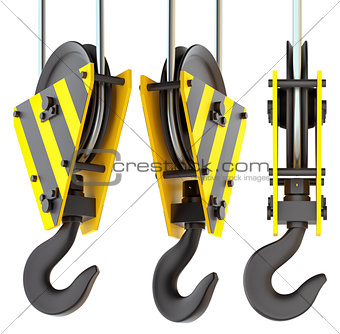 Set of crane hooks