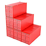 A Stack of Cargo Containers for Overseas Shipping