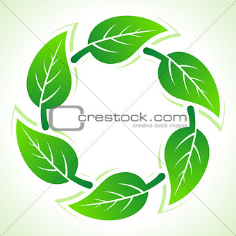 Recycle icon make by the leaf