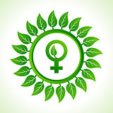 Male and Female symbol with leaf
