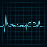 heartbeat make a medicine tect and heart symbol
