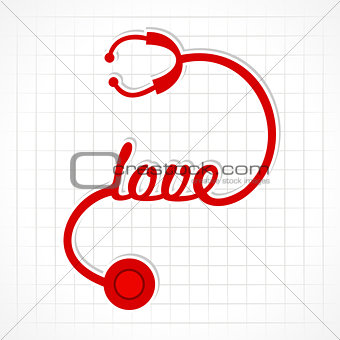 Stethoscope make love word