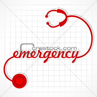 Stethoscope make emergency word