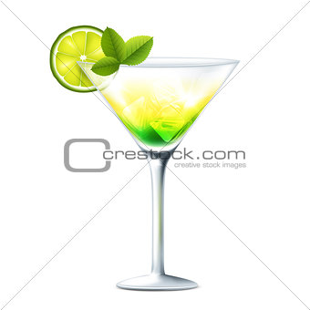 Cocktail with lime