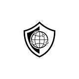 Network Security Icon. Flat Design.