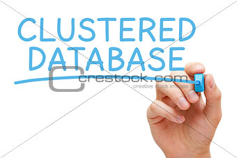 Clustered Database Blue Marker