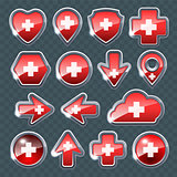 Set of the different icons.