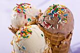 ice cream with knick-knackery