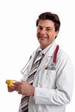 Smiling doctor with medicine
