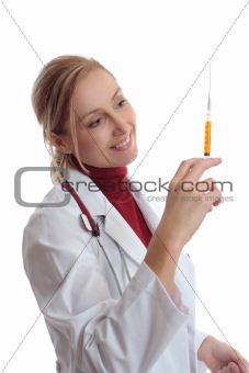 Doctor with syringe