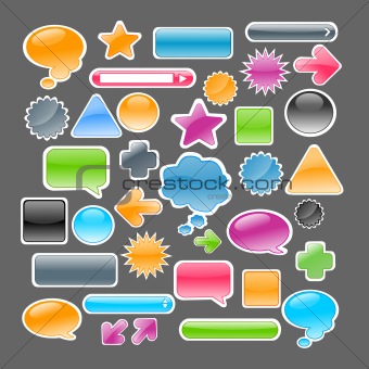 crystal colored icons and buttons