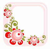 pink floral frame