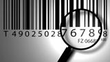 Bar code label with lens