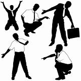 Businessman as model Silhouettes